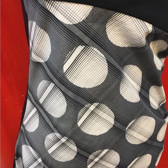 Zero Maria Cornejo strapless asymmetric circle print dress black gray size 6 - Picture 2 of 7